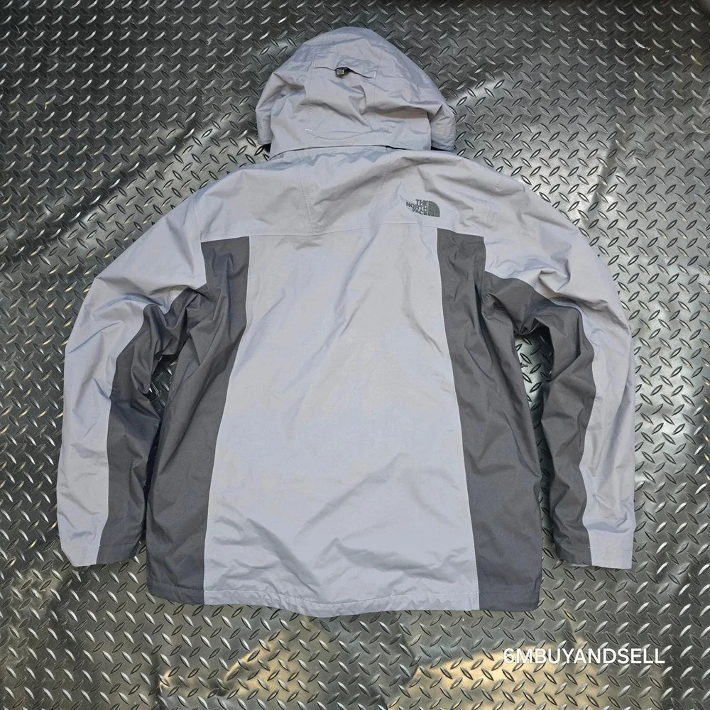 The North Face HyVent Atlas Triclimate Jacket Gray Blue LG 3-in-1‎ Large